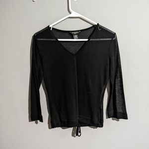 Guess sheer black top size M